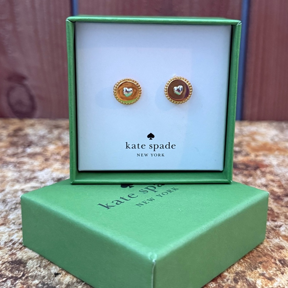 Kate Spade Gorgeous Heartful Stud Earrings